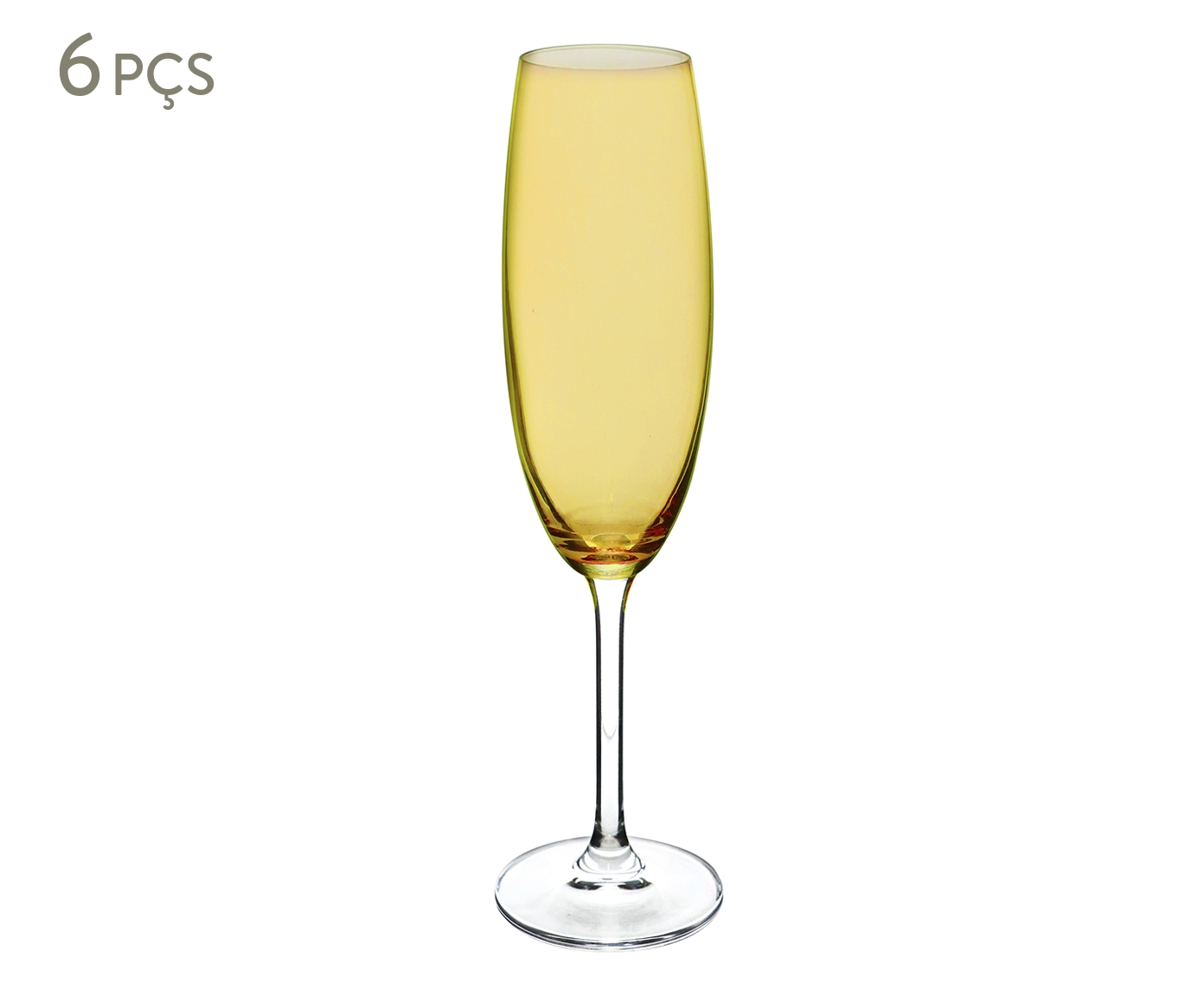 Jogo de Ta&ccedil;as para Champagne em Cristal Grastro &Acirc;mbar - image 0