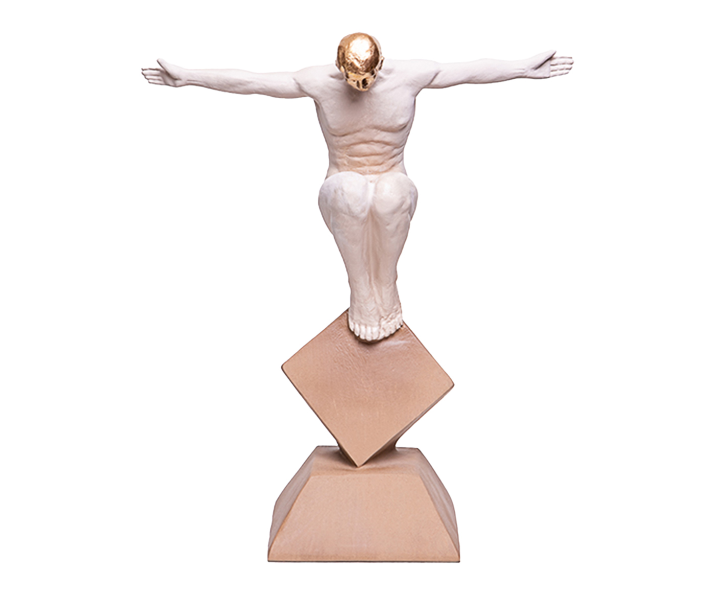 Escultura Homem Com Bra&ccedil;os Abertos Creme image number 0