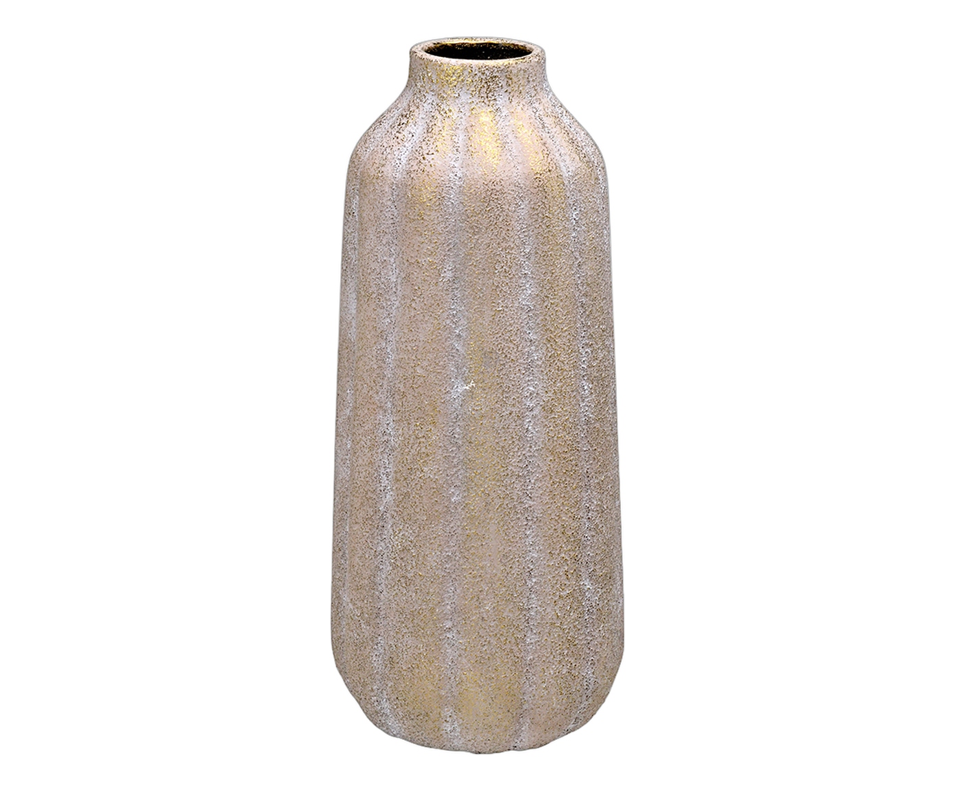 Vaso Decorativo Morix Branco e Dourado image number 0