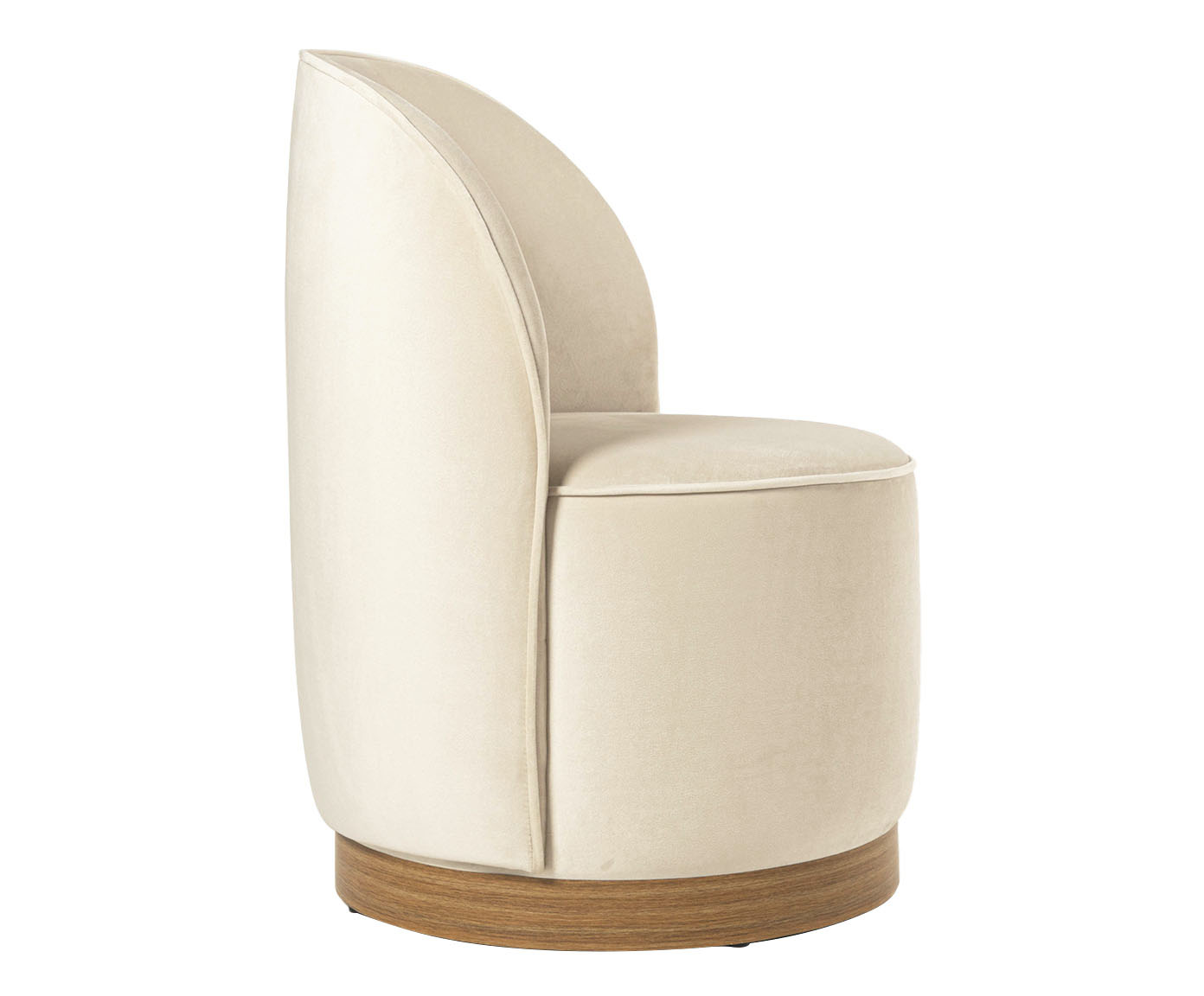 Poltrona em Veludo Harlow Off White image number 3