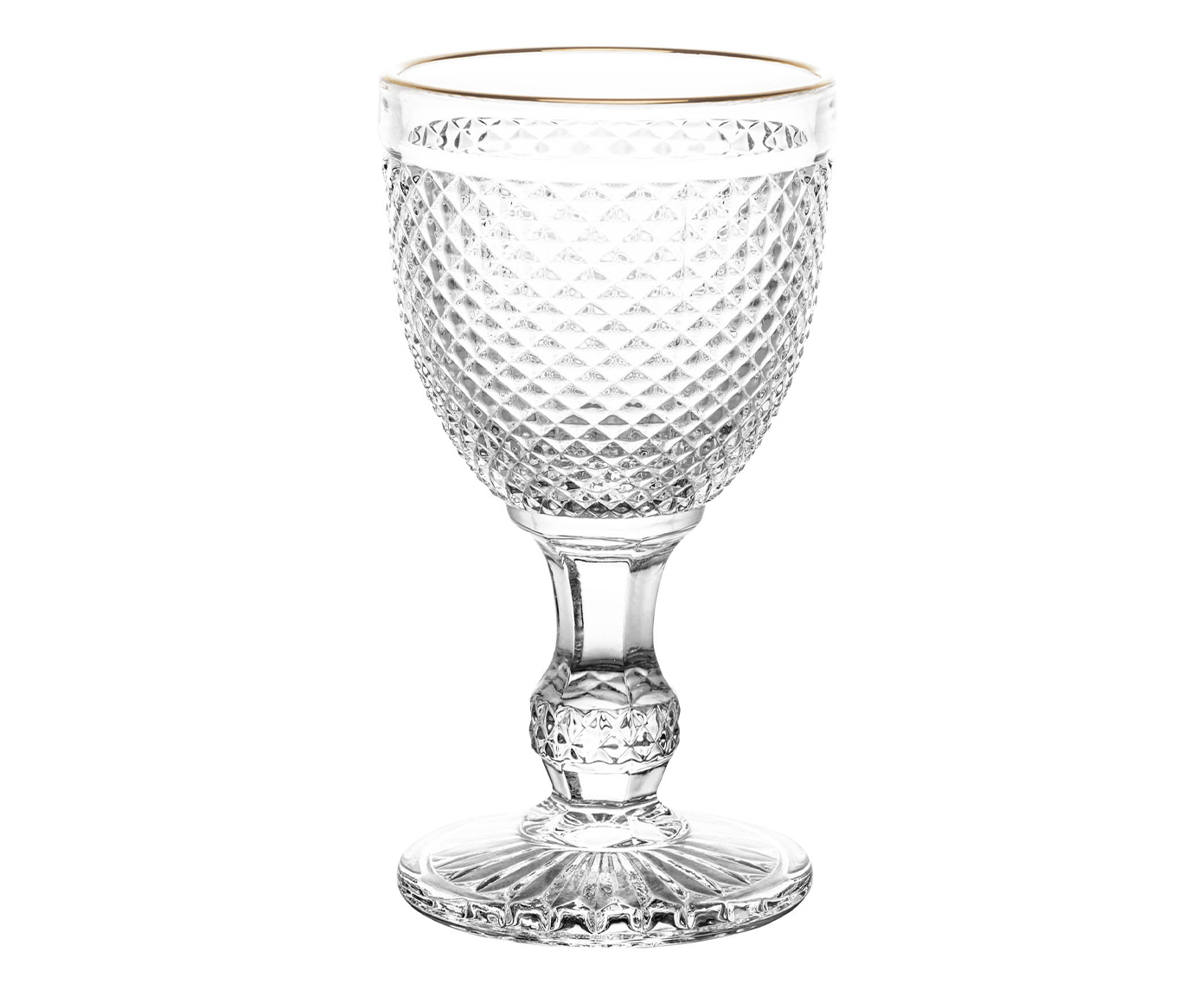 Ta&ccedil;a para &Aacute;gua com Fio Dourado Bico de Jaca image number 0