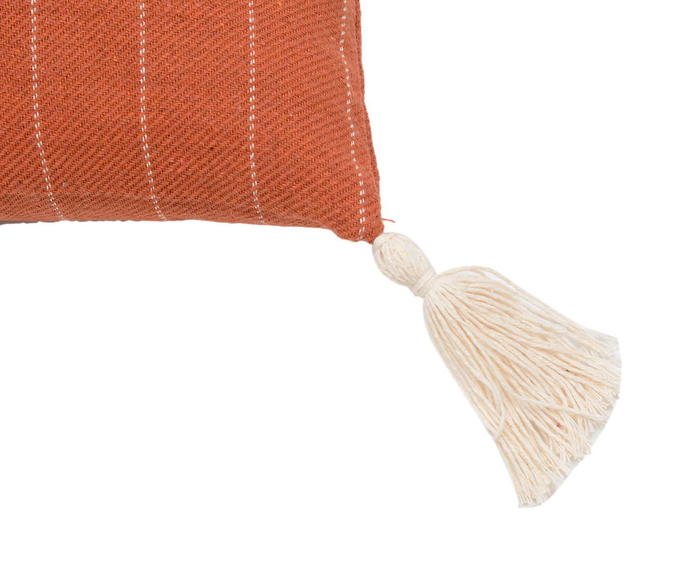 Capa de Almofada com Tassel Terra Telha e Bege image number 3