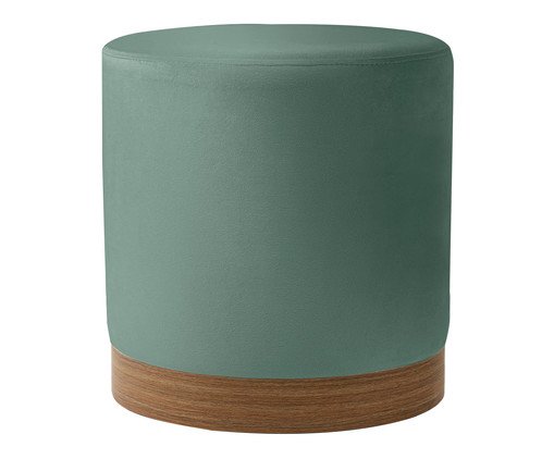 Puff em Veludo Harlow Pequeno Verde Menta image number 0