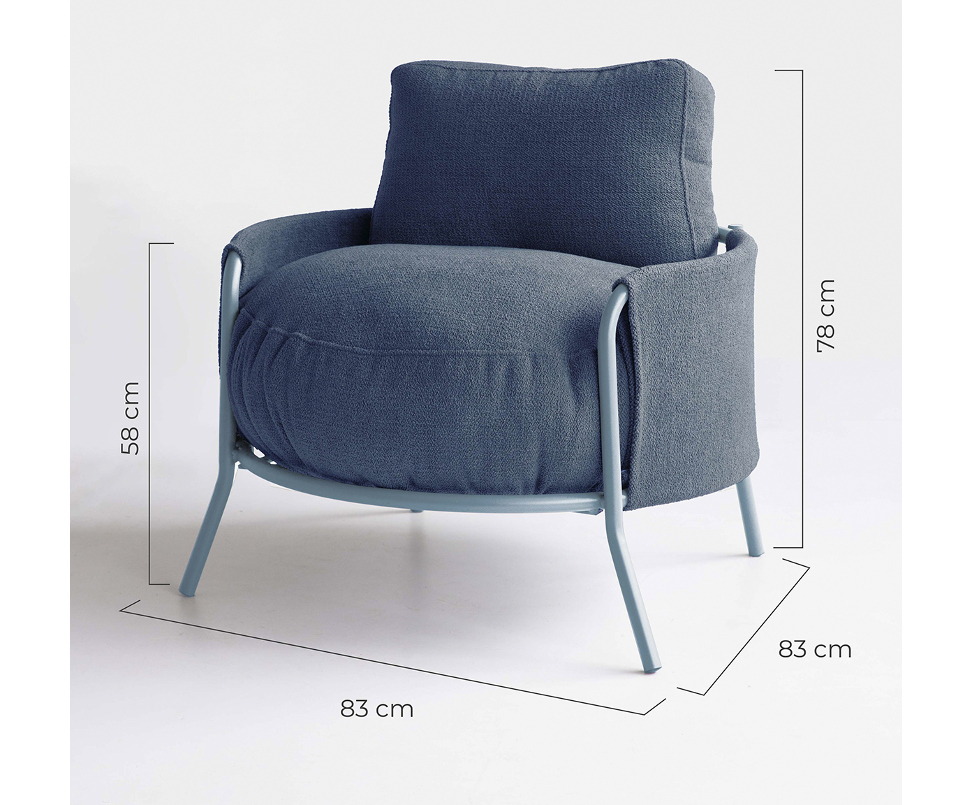 Poltrona Luden Boucl&eacute; Azul - image 1