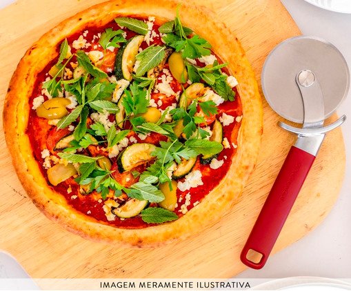 Cortador de Pizza Profissional em Inox Kitchenaid Vermelho image number 3