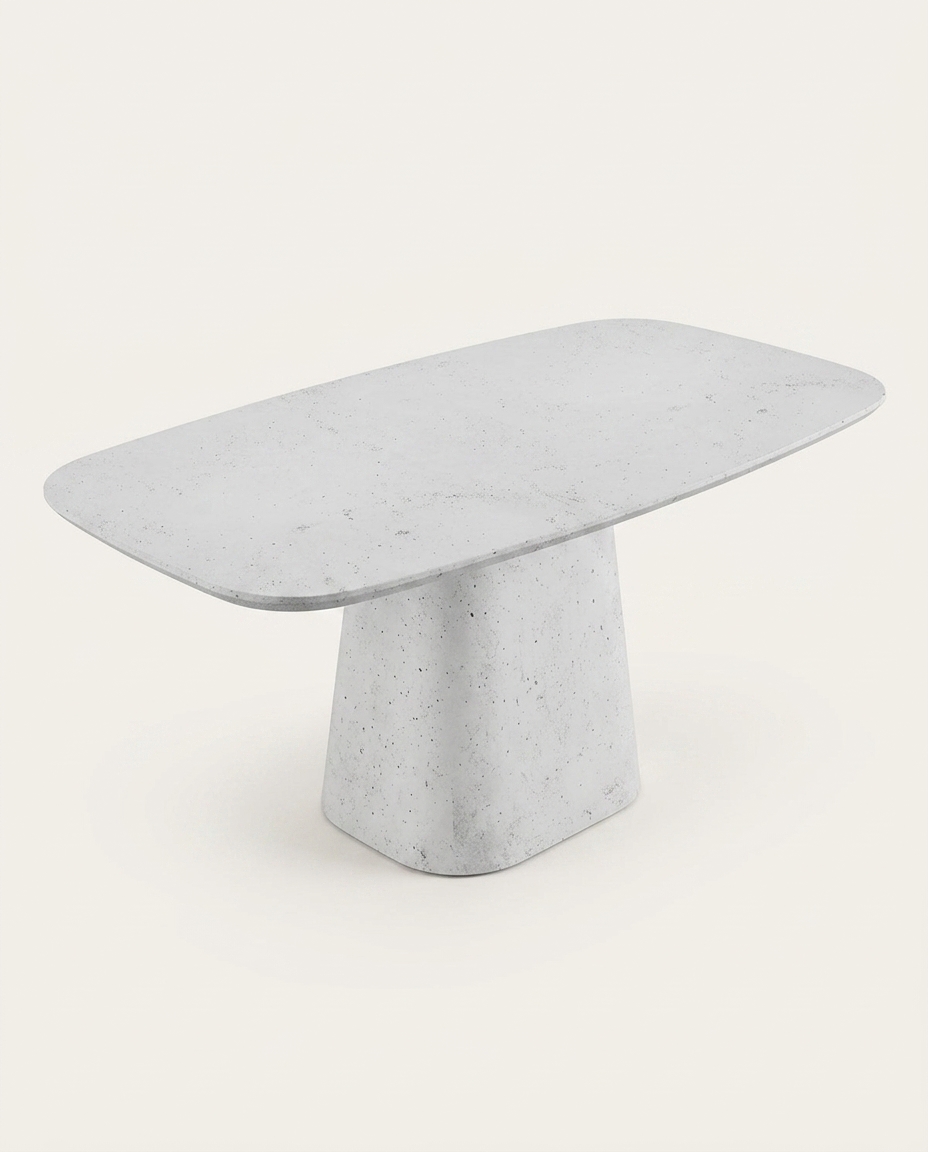 Mesa de Jantar  Ampla Tampo P&eacute;treo Branco - image 1