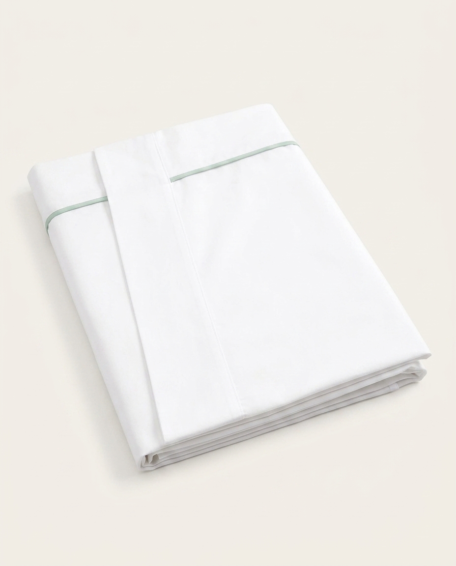 Len&ccedil;ol Superior Basics em Vivo Branco e Verde Menta 200 Fios image number 8