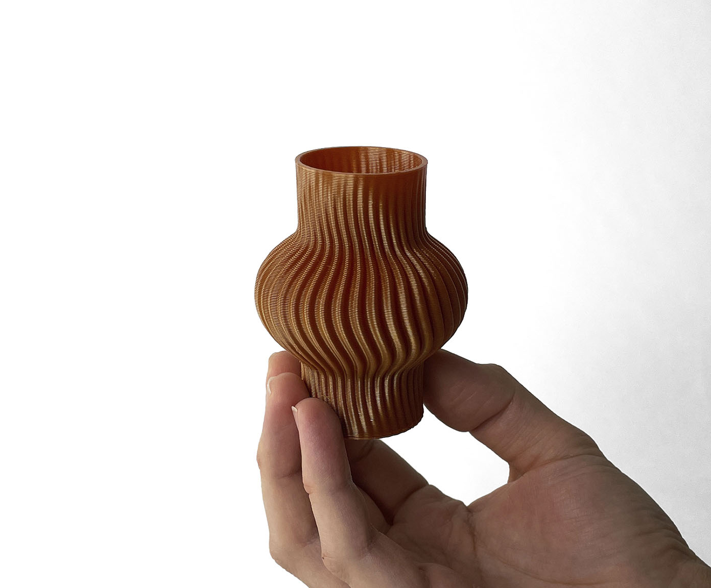 Mini Vaso Onda 1 Terracota image number 3