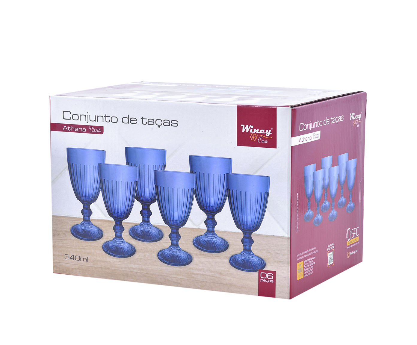 Jogo de Ta&ccedil;as Athena Blue image number 1