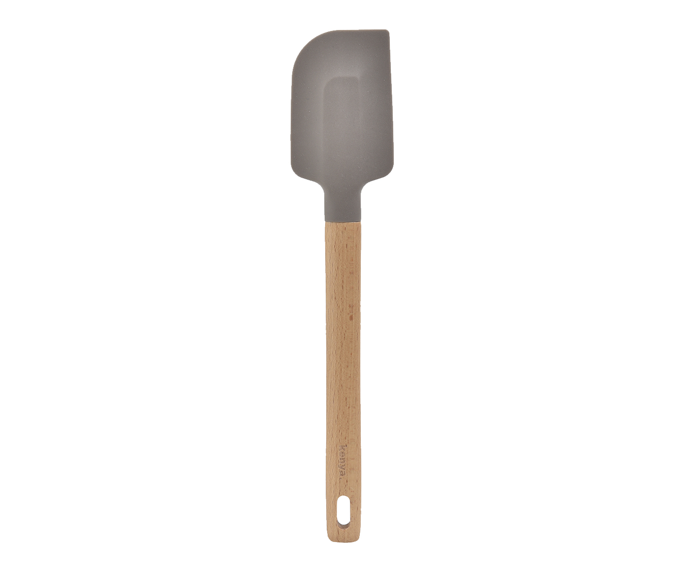 Esp&aacute;tula de Silicone e Madeira para P&atilde;o Kenya Cinza image number 0