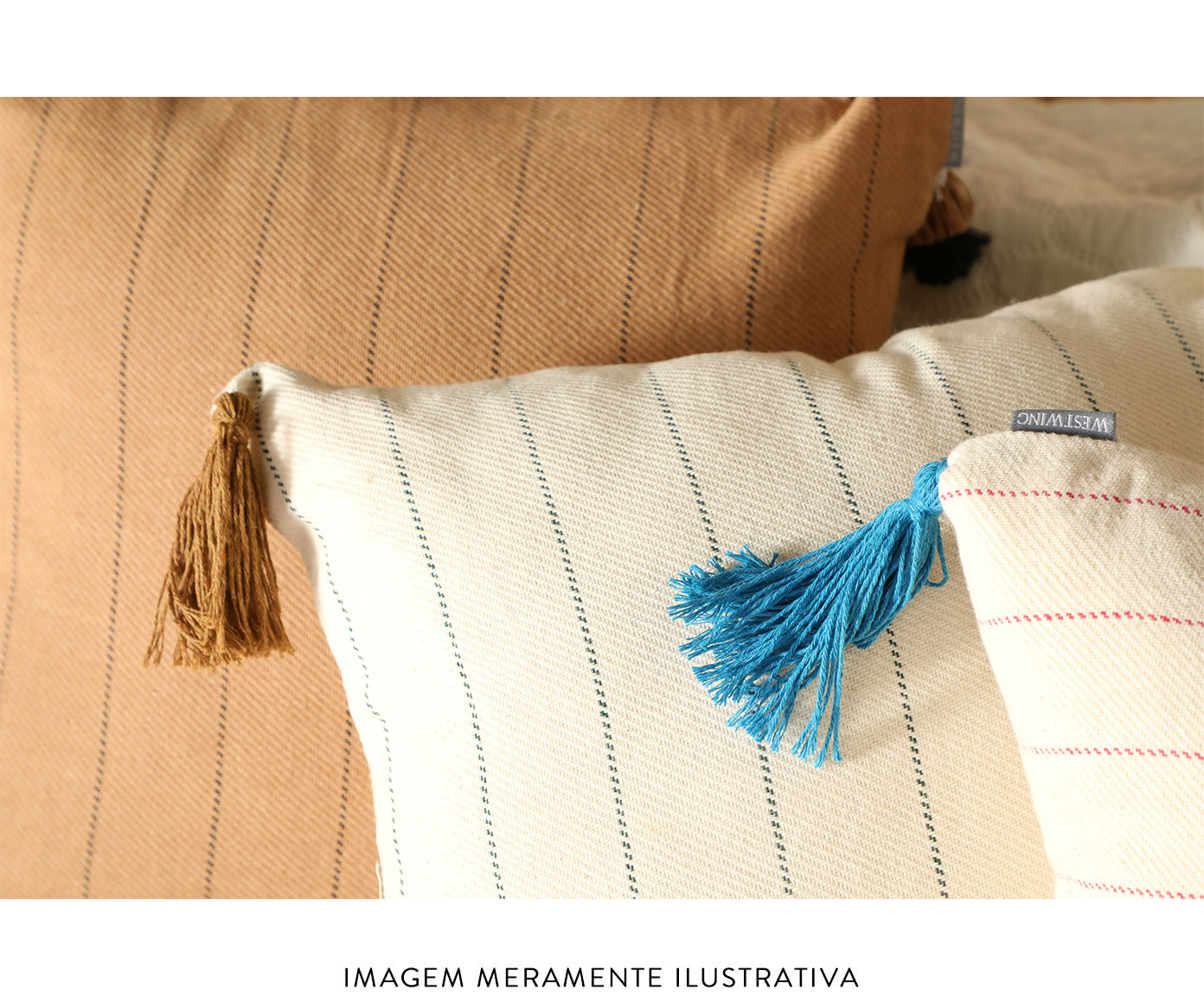 Capa de Almofada com Tassel Festa Rosa e Roxo image number 4