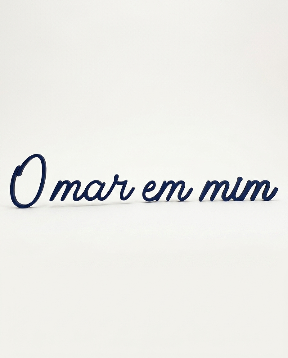 Adorno de Parede Frase O Mar Em Mim image number 3