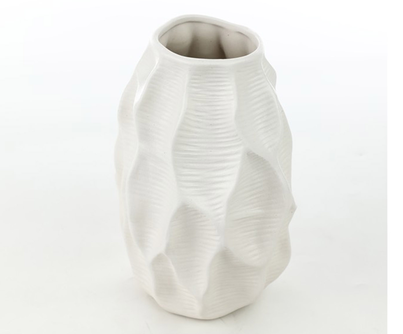 Vaso Decorativo Slit Branco Fosco - image 1