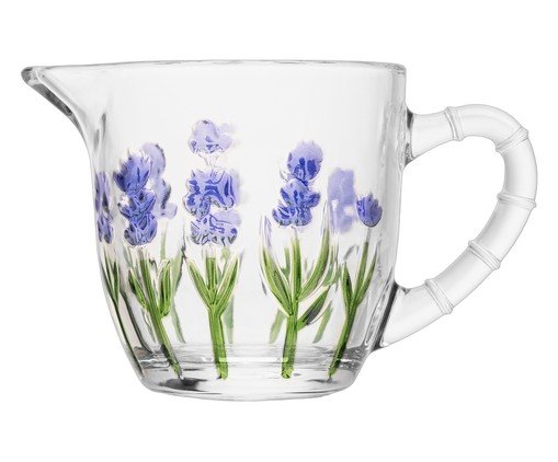 Leiteira Lavanda Hand Paintng Transparente e Florido image number 0