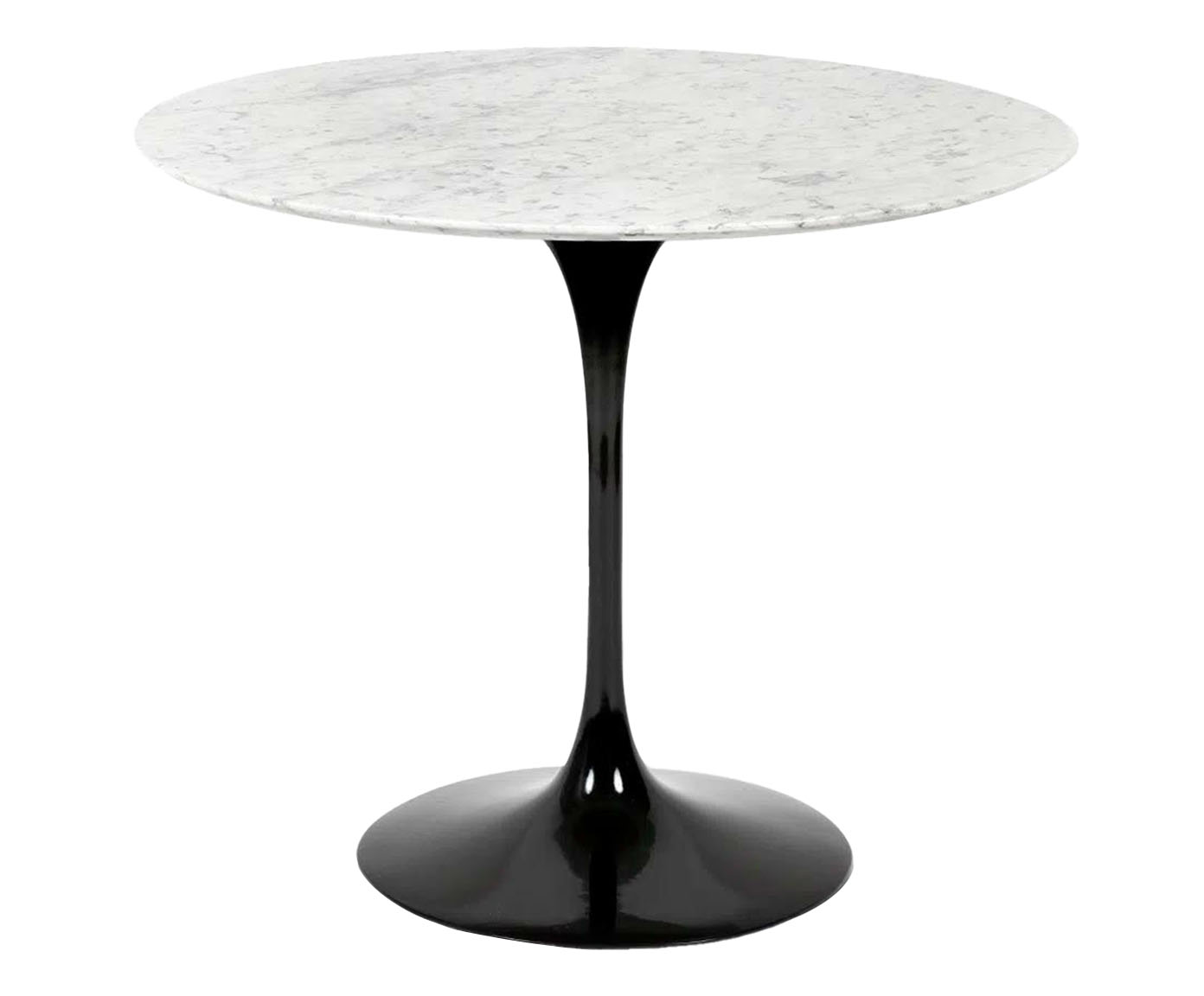 Mesa Saarinen Redonda Carrara Base Preta image number 1