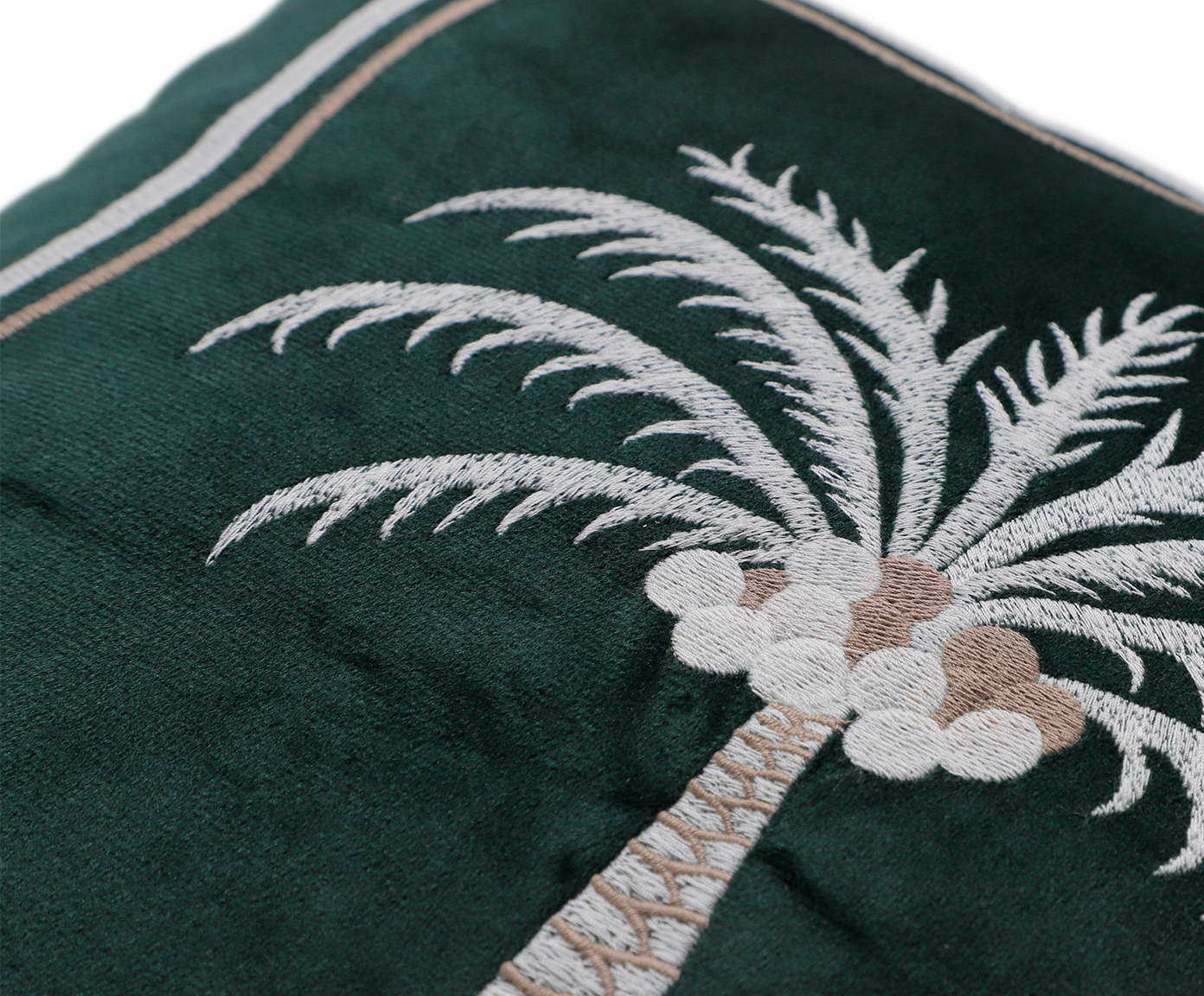 Capa de Almofada Bordada com Cordon&ecirc; Bangkok Verde image number 3