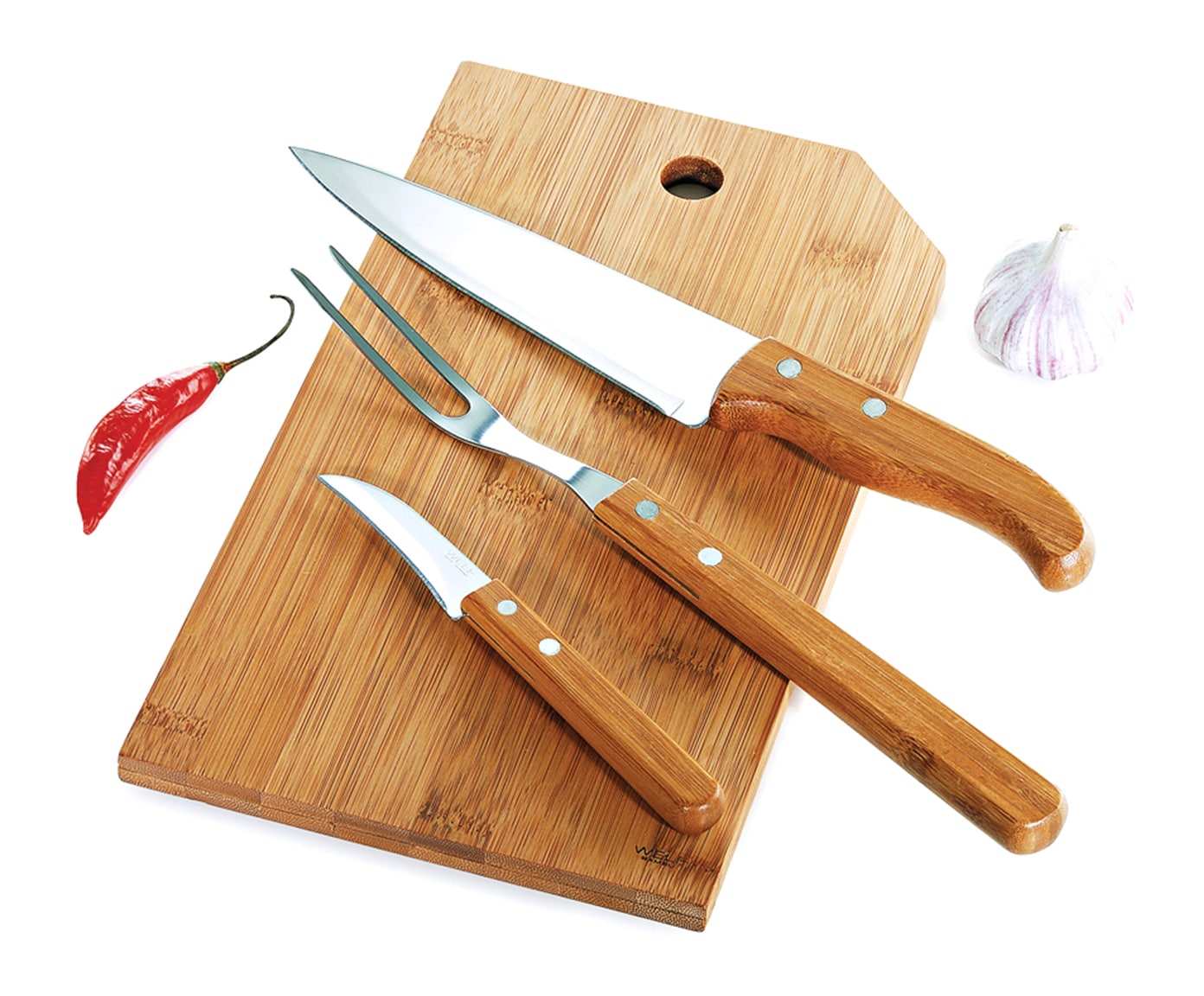 Jogo para Cozinha em Inox E Bambu Oregon - image 0