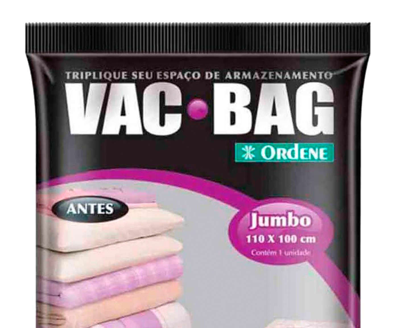 Saco Organizador A V&aacute;cuo Vac Bag Rosa image number 1