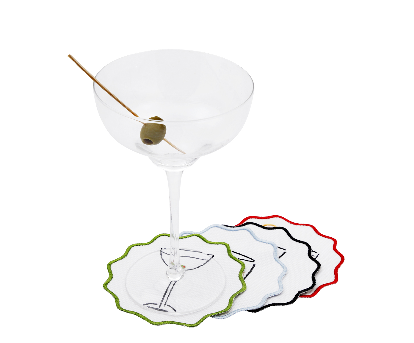 Jogo de Porta-Copos Bordados Drinks image number 7