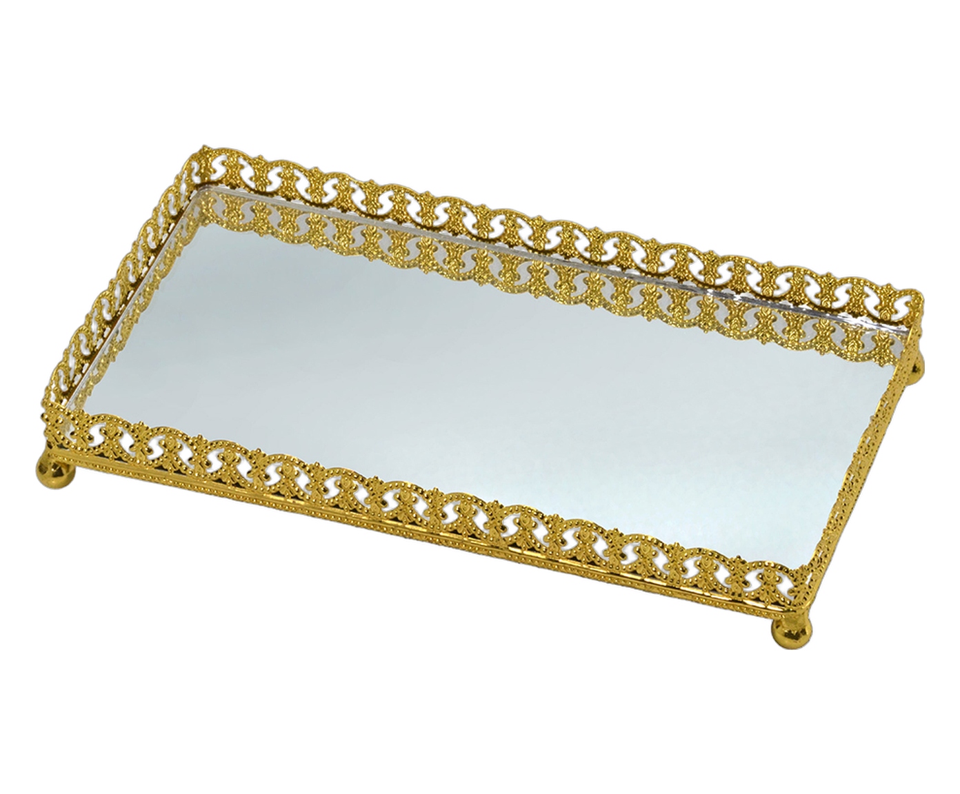 Bandeja Decorativa Ellos Dourado image number 1