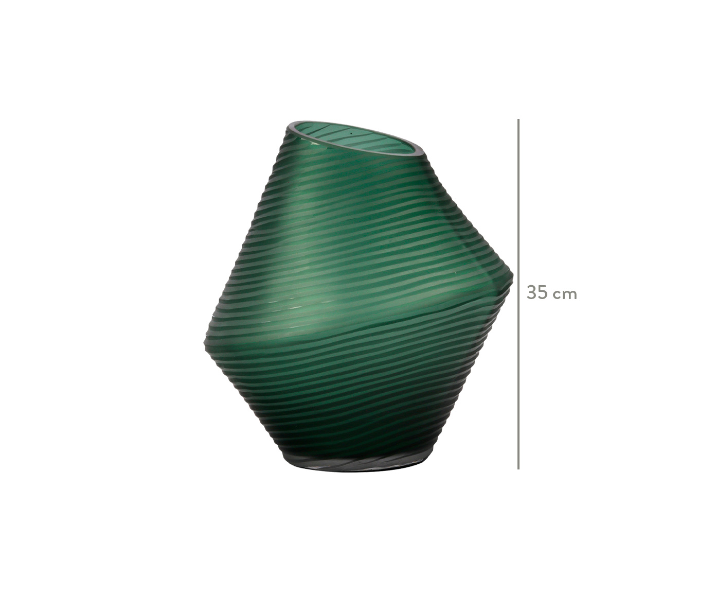 Vaso em Vidro Yasmin Verde image number 2