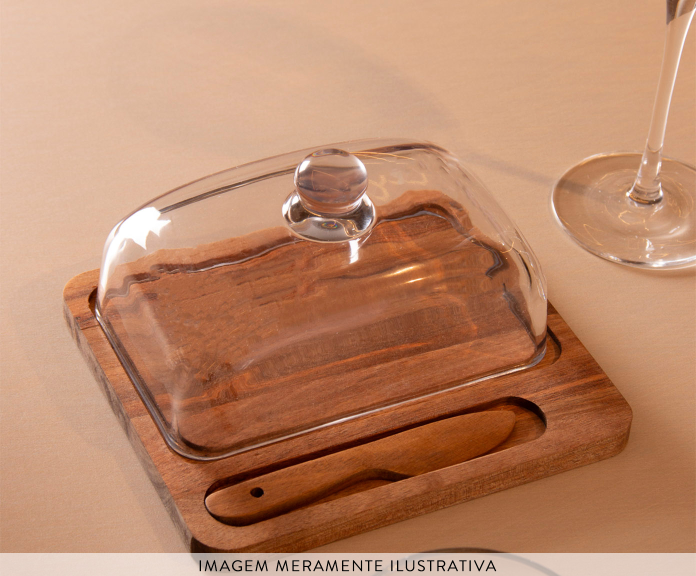 Manteigueira com Faca Lignum image number 2
