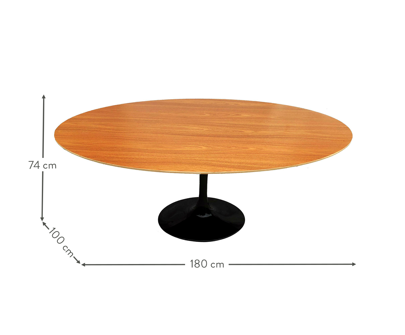 Mesa Saarinen Oval Freij&oacute; Base Preta image number 4