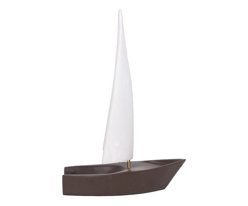 Escultura Barco Laser Marrom - image 0