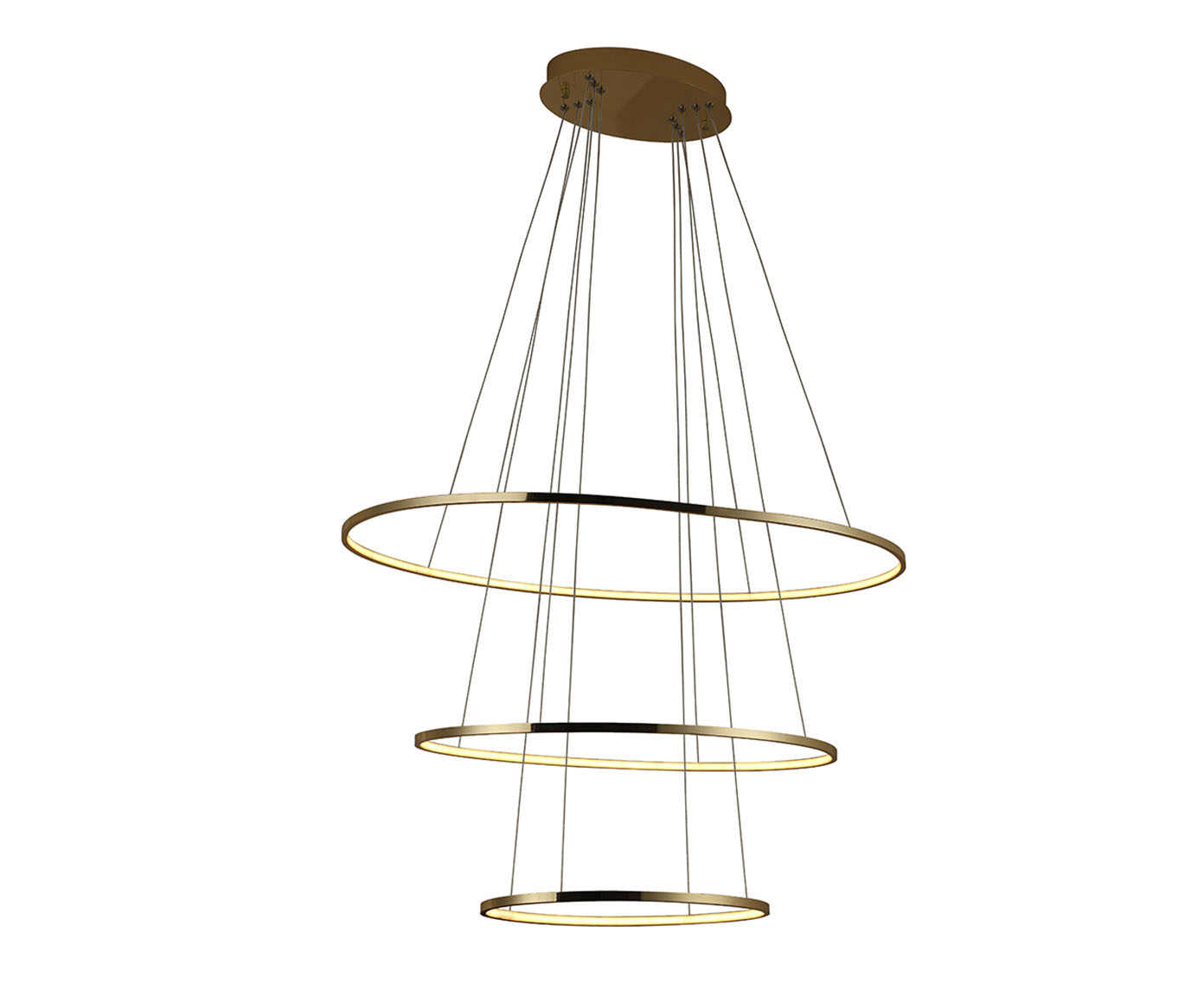 Pendente em Led 45W Birdie Oval Gold image number 0
