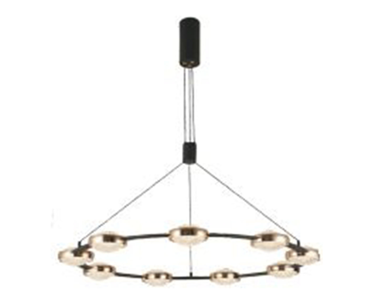 Pendente em Led 7,5W Beep Preto e Dourado image number 0