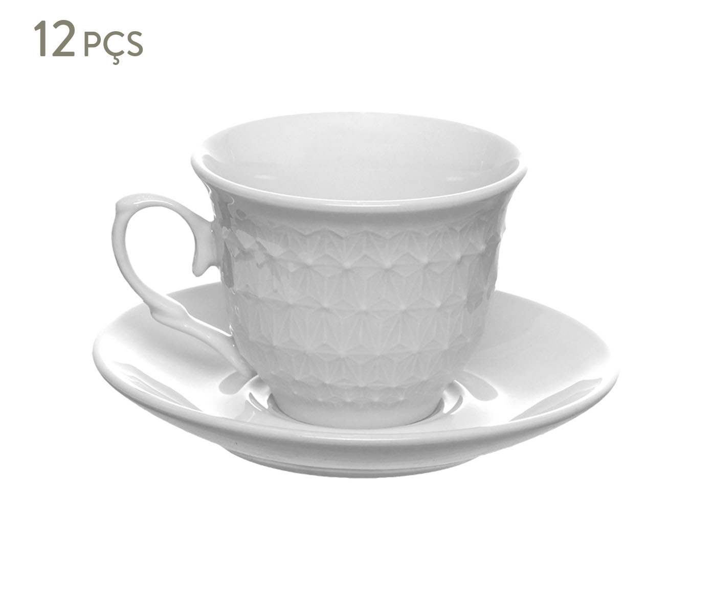 Jogo de X&iacute;cara para Caf&eacute; Anne em Porcelana Branca image number 0