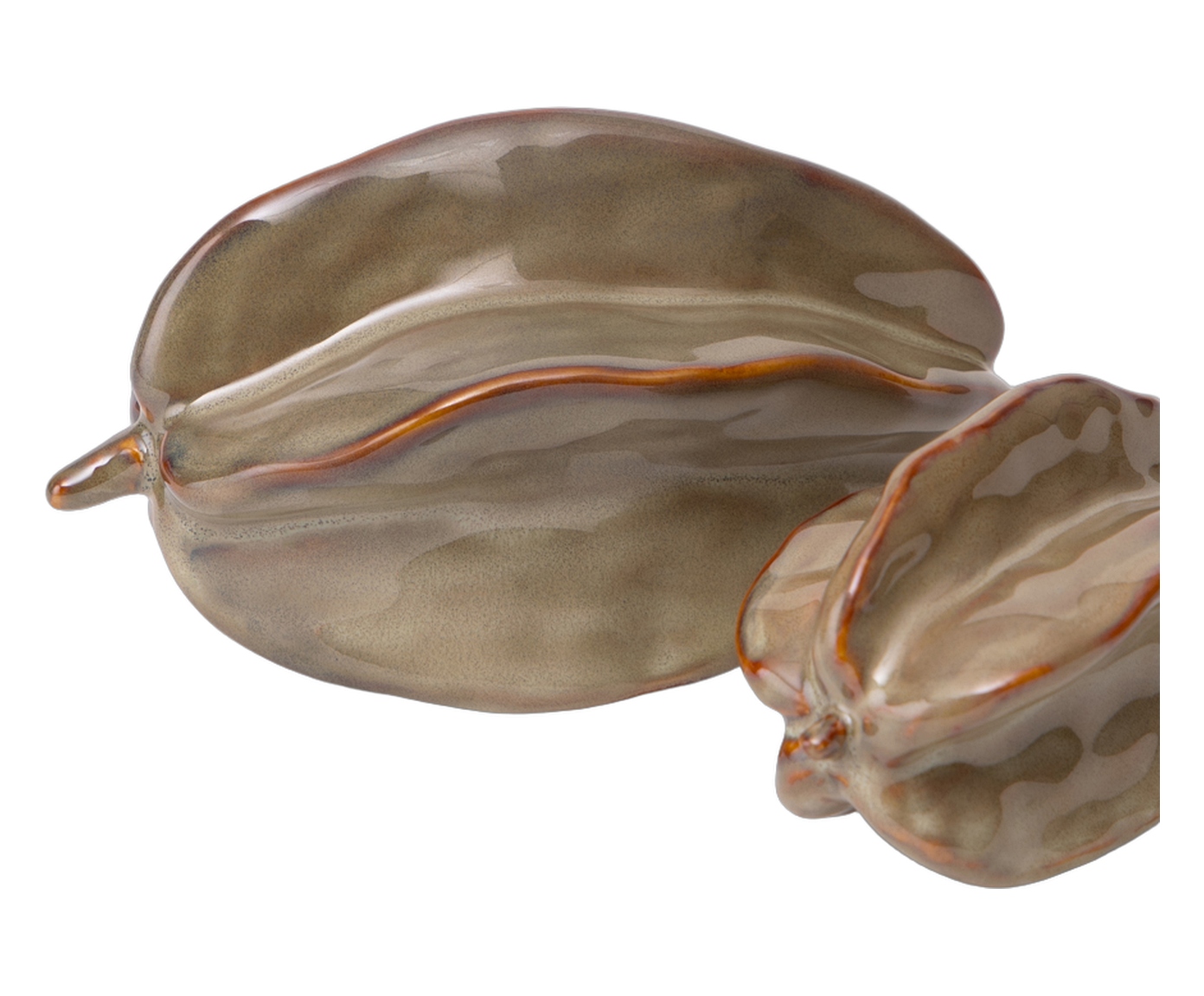 Jogo de Esculturas Carambolas em Cer&acirc;mica Valentina image number 3