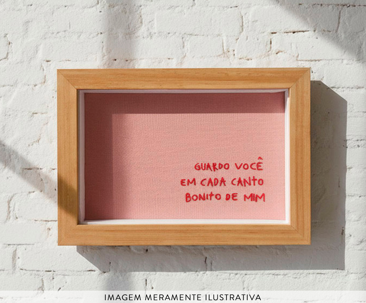Quadro Decorativo Bordado Guardo Voc&ecirc; image number 1