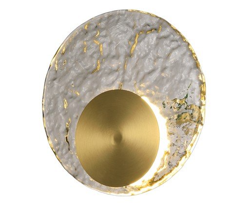 Arandela Borgo Transparente e Dourado image number 0