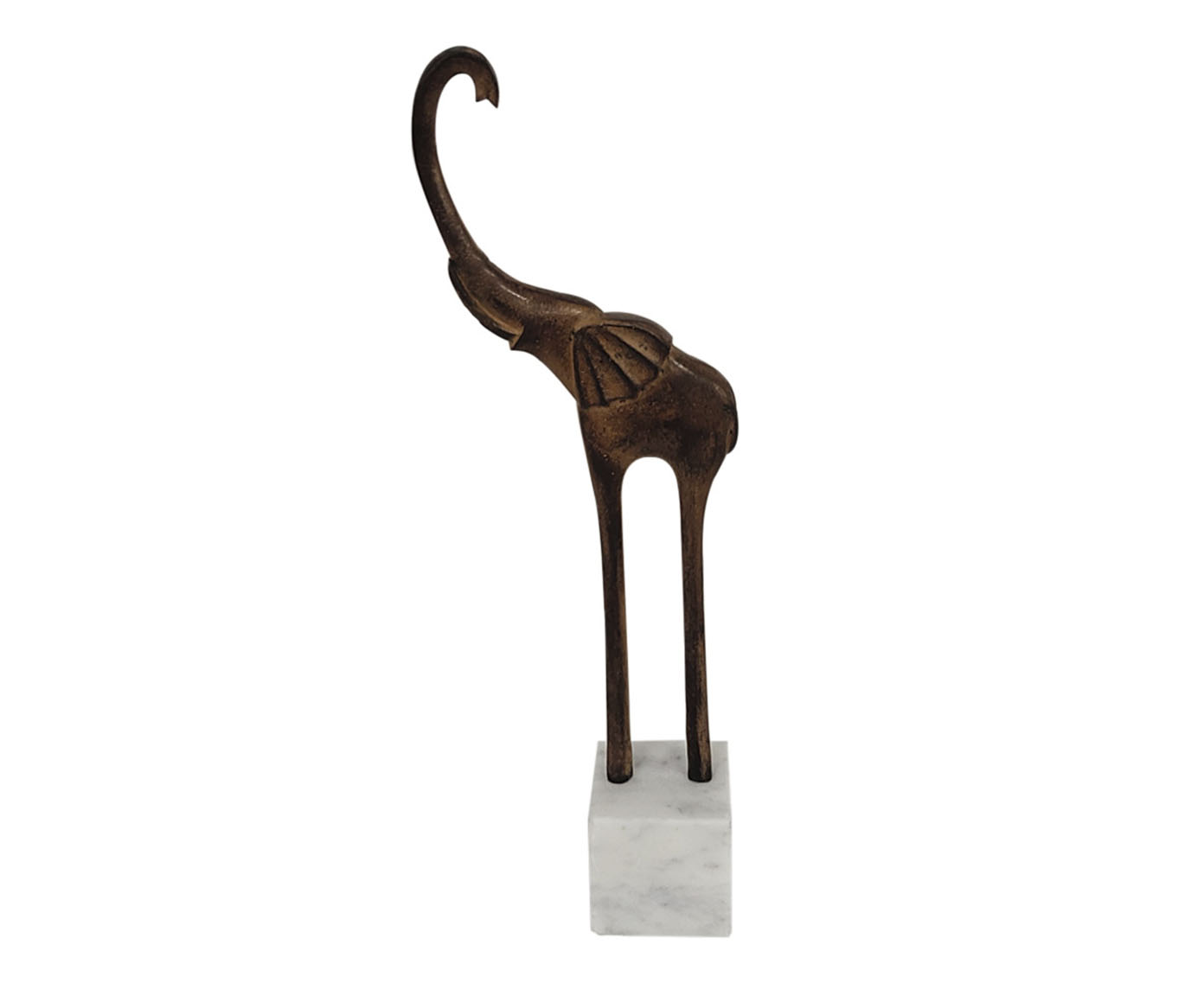 Adorno Elefante com Base em M&aacute;rmore I - Bronze - image 0
