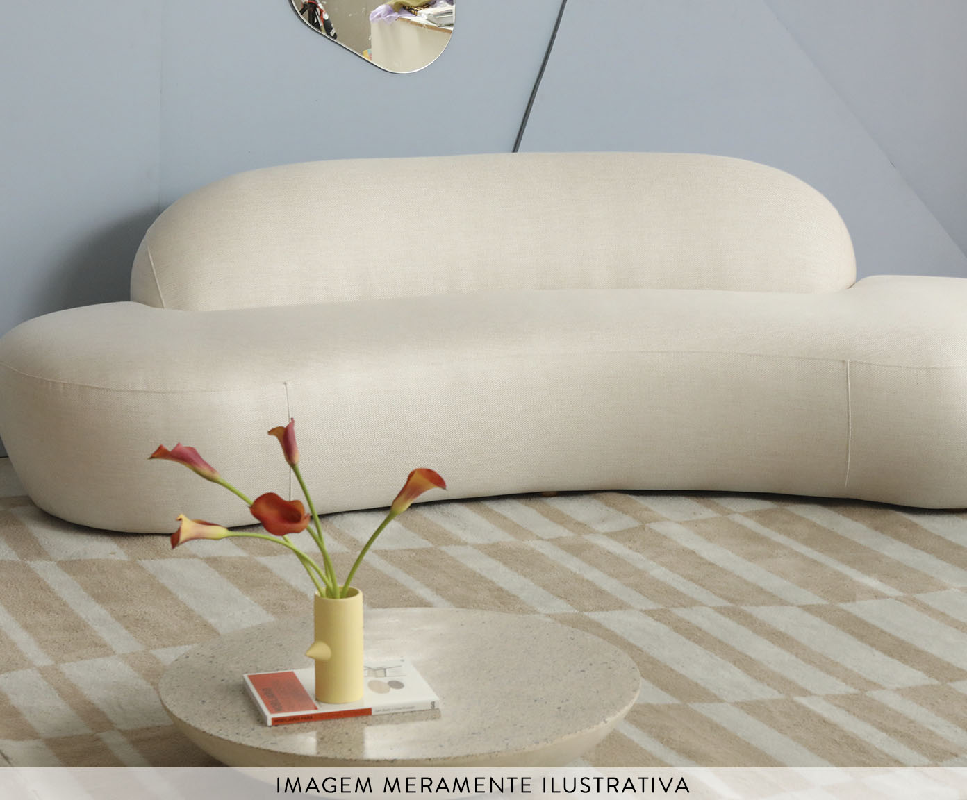 Mesa de Centro M&eacute;dia Brut em Granilite -  Branco image number 11