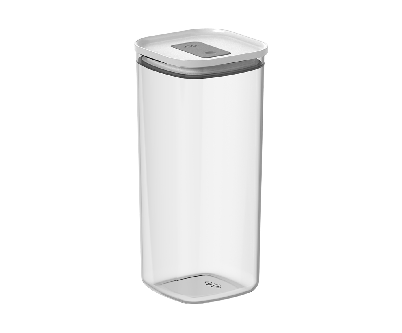 Pote Herm&eacute;tico Quadrado Duo Lock Branco Fechado Branco - image 0