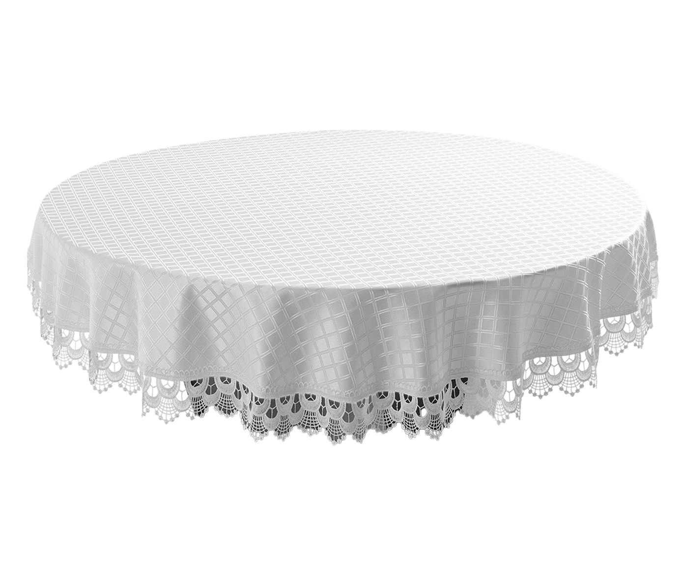 Toalha de Mesa Redonda Melian Branco image number 0