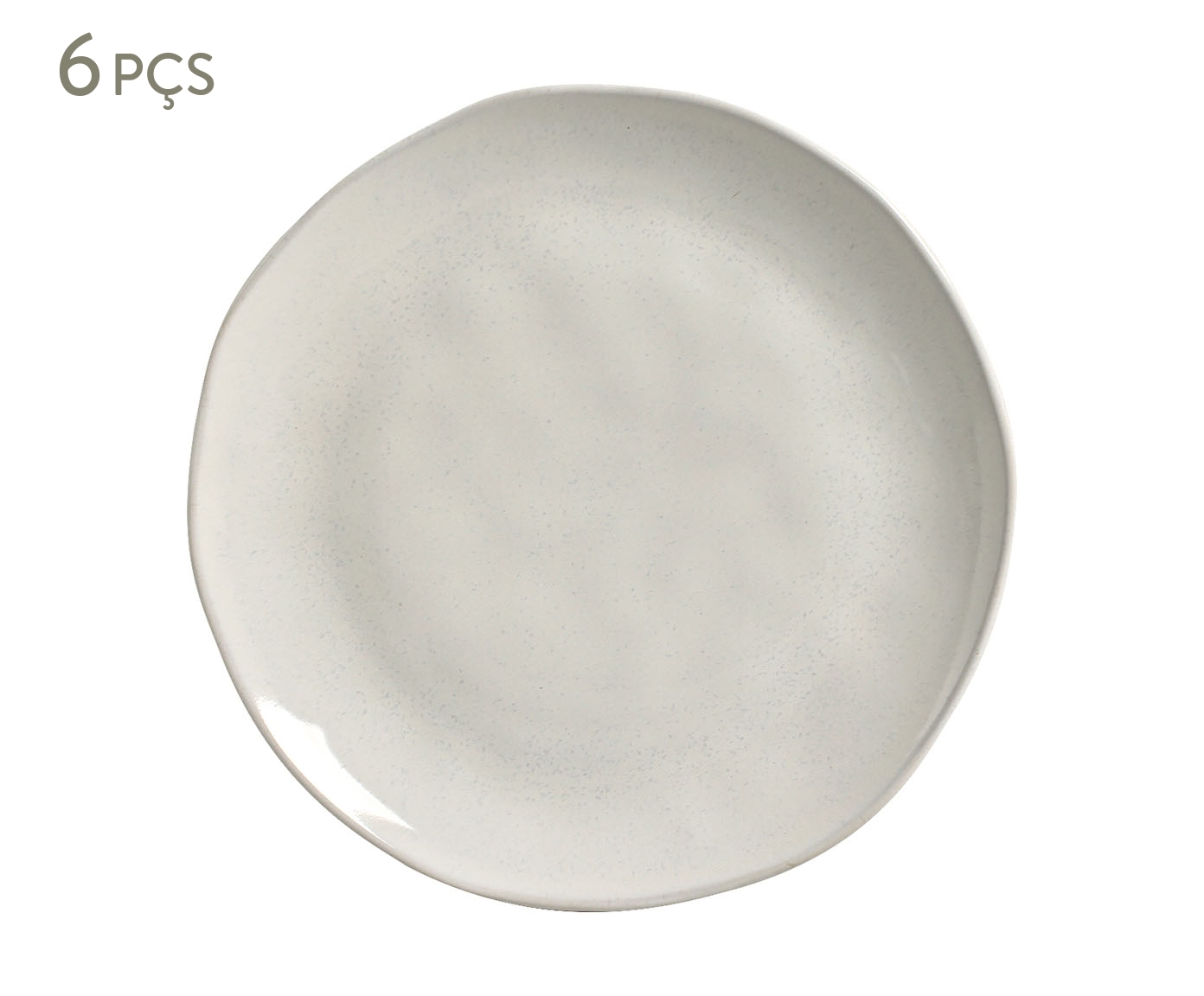 Jogo de Pratos para Sobremesa Org&acirc;nico Glam Branco image number 0