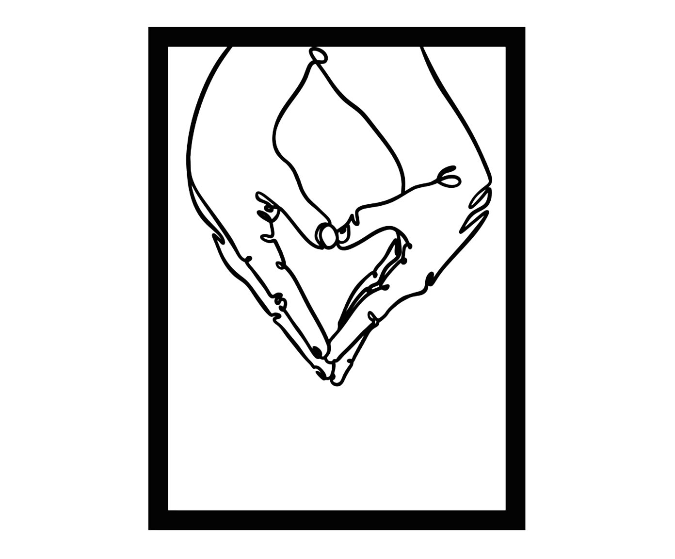 Quadro Vazado M&atilde;os Cora&ccedil;&atilde;o - image 0