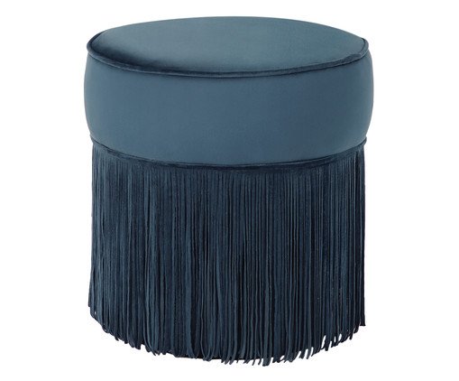 Puff Franja Simples - Azul image number 0