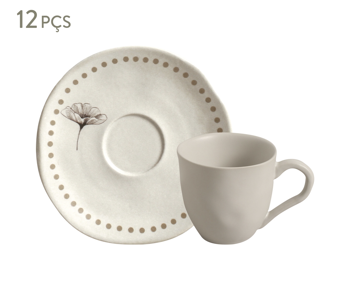 Jogo de X&iacute;caras para Caf&eacute; Org&acirc;nico Amana Floral - image 0