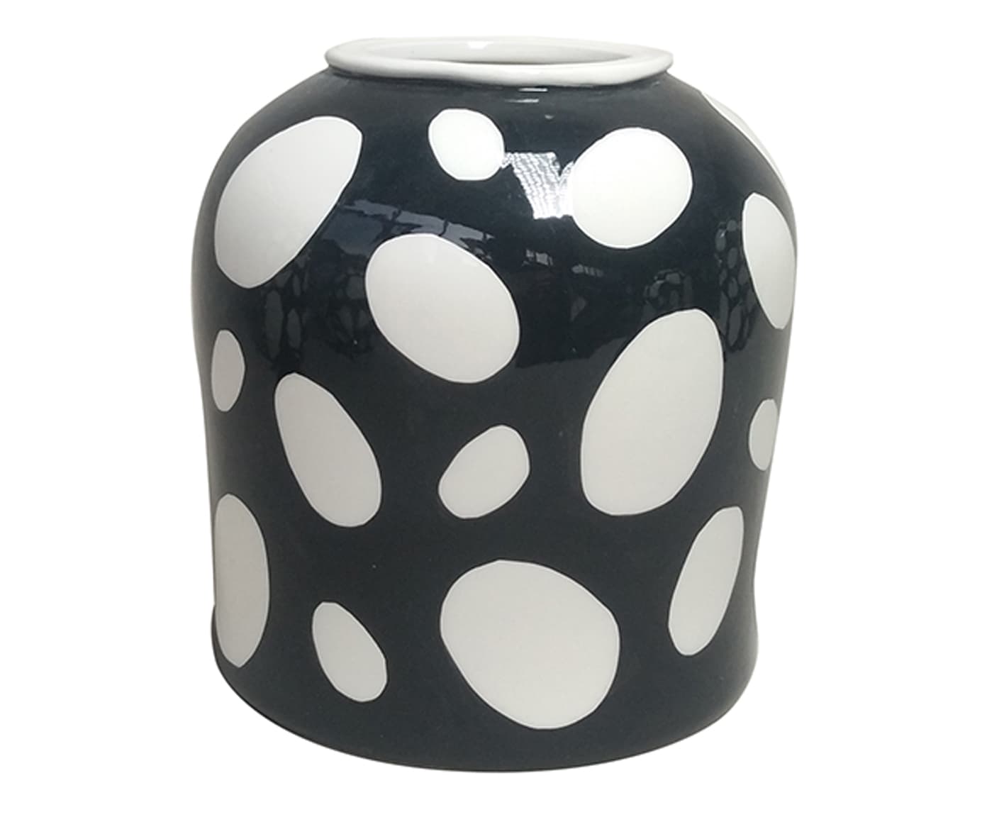 Vaso Bolas Vili Preto e Branco image number 0