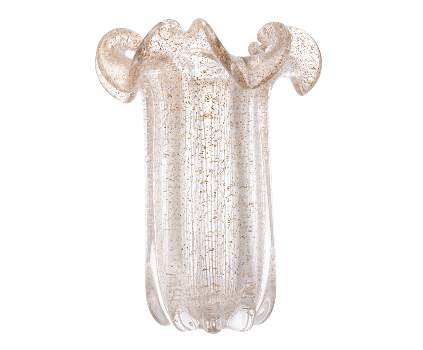 Vaso Italy Transparente e Dourado image number 2