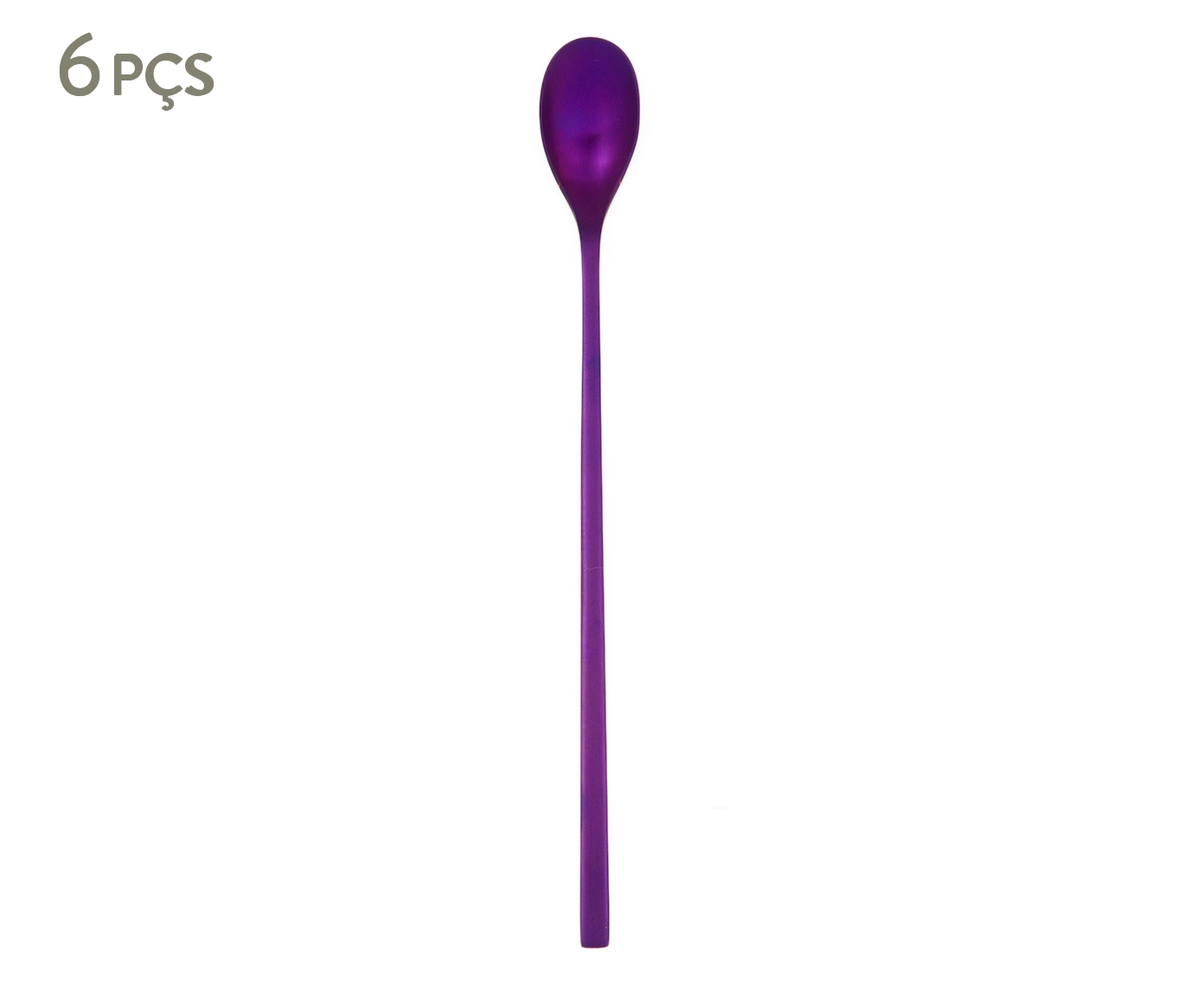 Jogo de Colheres para Drink - Roxo image number 0