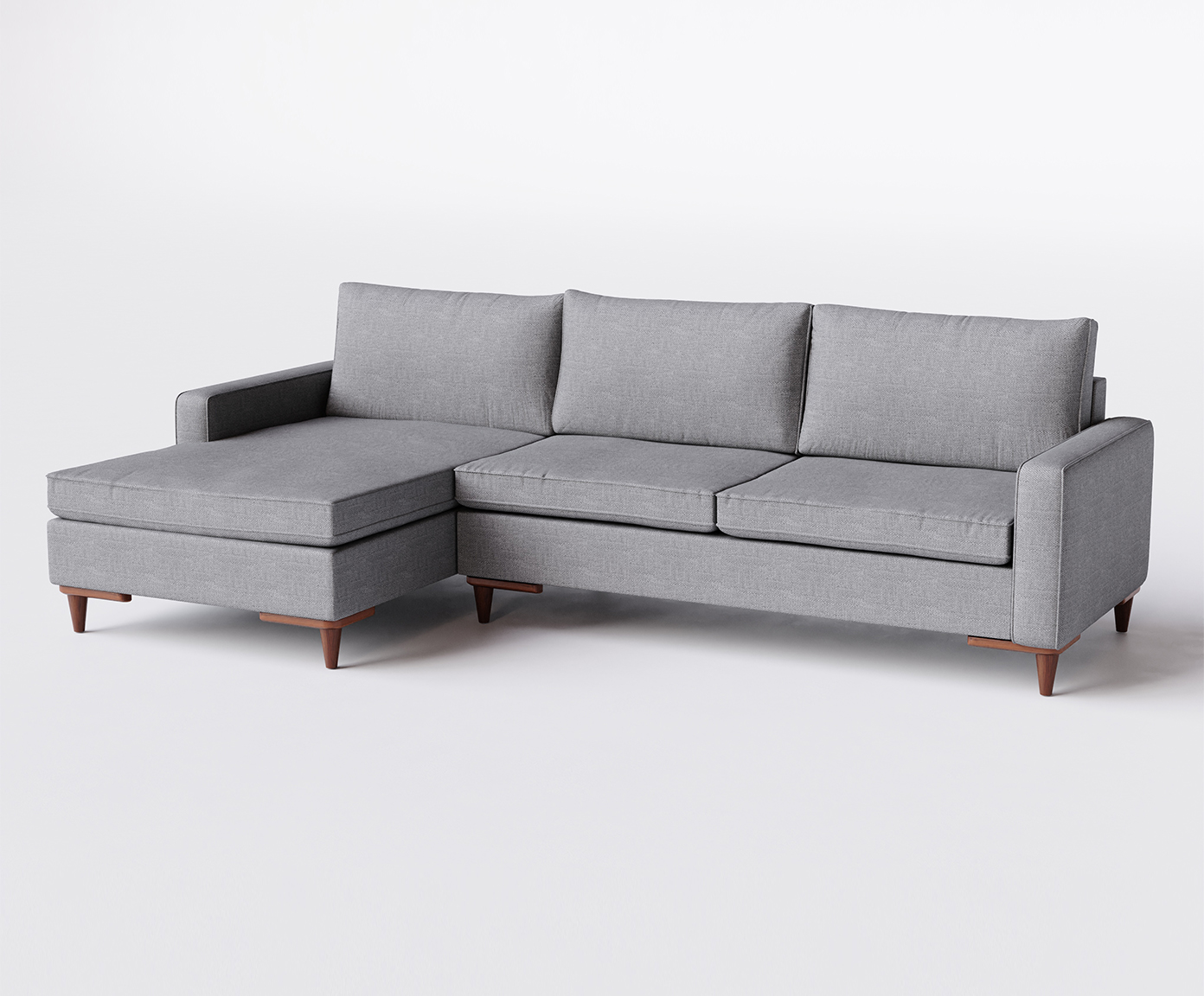 Sof&aacute; com Chaise Sivas II Cinza image number 2
