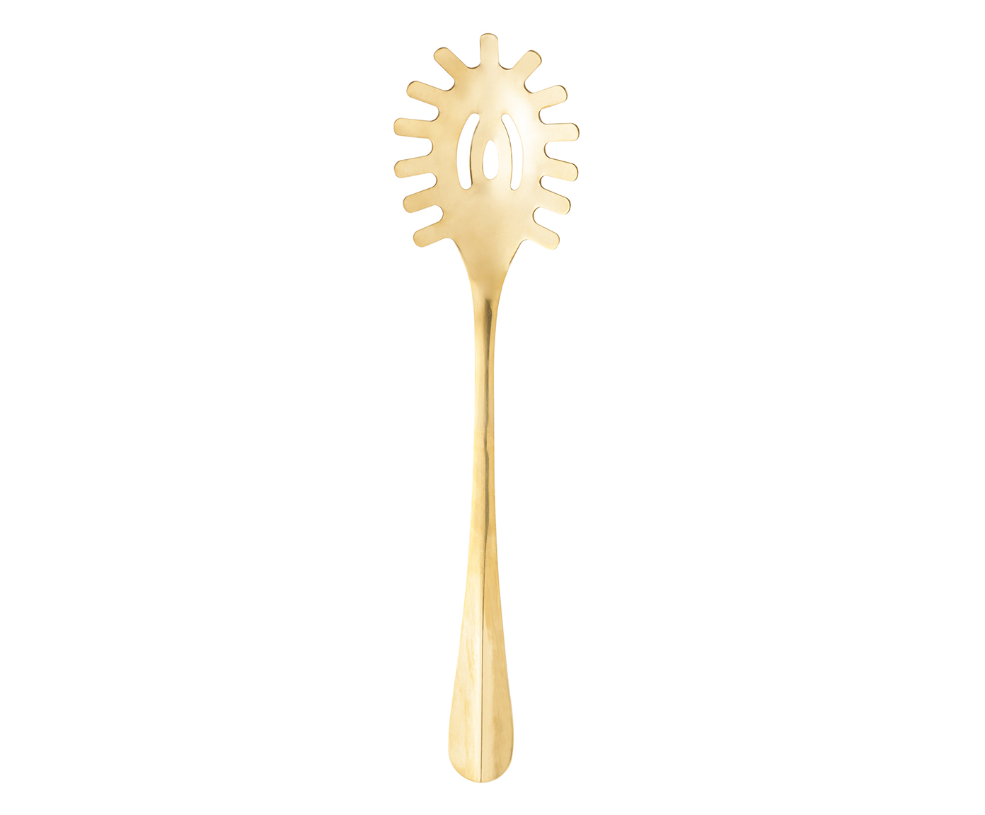 Pegador para Macarr&atilde;o em Inox Positano Dourado image number 0