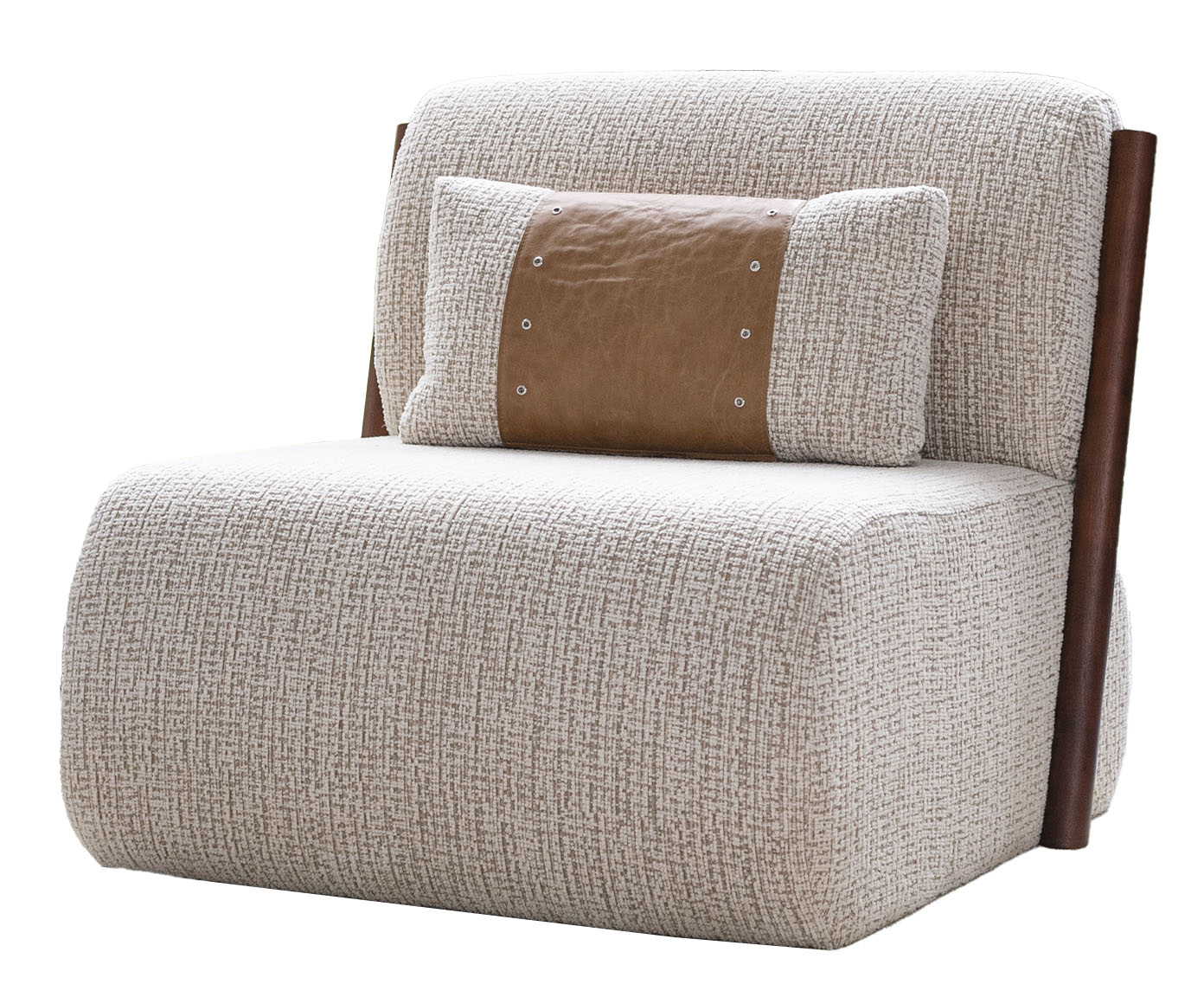 Poltrona Gaia de Couro Natural Mesclado - image 0