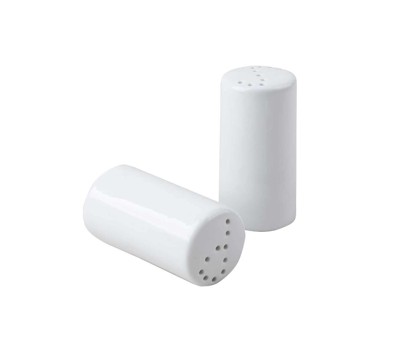 Saleiro e pimenteiro Blanc em porcelana branco image number 6