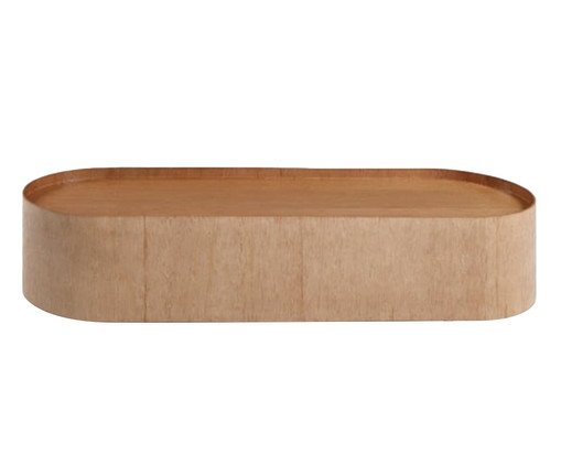 Mesa de Centro Oval Laminado Debora - Castanho image number 0
